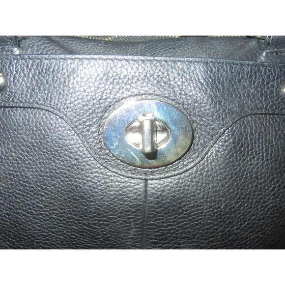 Coach 2011 Peyton Penelope Black Soft Pebbled Leather Turnlock Satchel Bag 16529 - Picture 13 of 15